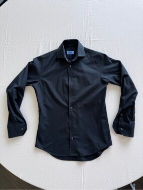 Black Button-Down Boys Dress Shirt